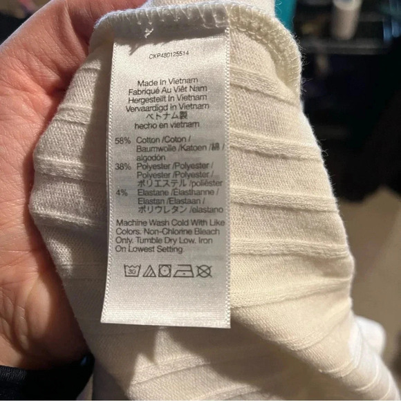 Madewell Cream Ribbed Long Sleeve Turtleneck Sweater Size Small S - Picture 3 of 9